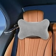 thumbnail image 3 of Almohada para el cuello del coche, almohada para el reposacabezas del coche, diseño ergonómico, almohada suave para el cuello de viaje, almohada Gris, 3 of 8