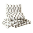thumbnail image 6 of Laurel & Mayfair Block Print Mughal Flower Cream 3-Piece Cotton Voile Quilt Set, Full/Queen, 6 of 7