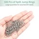 thumbnail image 3 of Paquete de 500 mini anillos de salto divididos de 10 mm con bucles dobles, pequeños anillos de salto de metal, conectores para joyería, collares, pulseras y pendientes ER, 3 of 5