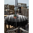 thumbnail image 2 of Outdoor Tablecloths with Umbrella Hole & Zipper, Black White Round Tablecloth 54 Inch, Modern Geometric Abstract Gradient Striped Waterproof Table Cloth, Patio/Pool/Picnic Table Covers, 2 of 8