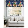 thumbnail image 5 of Merry Christmas Valances for Windows Gnome with Red Hat Winter Snowflake Navy Rod Pocket Curtains Valance Short Window Treatment Drapes for Living Room, Bedroom Bathroom 42"&nbsp;W x 12" L, 5 of 5