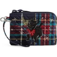 thumbnail image 2 of Vera Bradley Women's Cotton Clip and Zip Mini Pouch Wallet Wristlet in Scottie Dog Tartan Plaid, 2 of 3