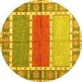 thumbnail image 1 of Ahgly Company Machine Washable Indoor Round Southwestern Yellow Country Area Rugs, 8' Round, 1 of 4