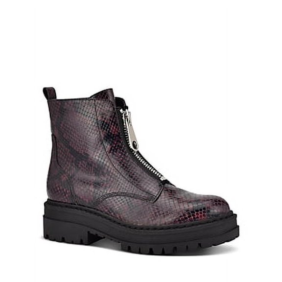 Marc Fisher Ltd. Women's Paralee Front Zip Leather Booties, Red, 8M