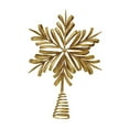 thumbnail image 2 of Christmas Tree Topper Xmas Tree Ornament Tree Top Decoration Classic Gold Snowflake for Home Office Holiday Parties, 2 of 9