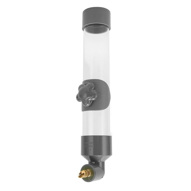 Botella de agua para animales pequeños, dispensador de alimentador de agua para conejos transparente a prueba de fugas de gran capacidad, dispositivo para beber automático L gris