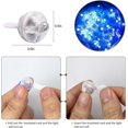 thumbnail image 5 of 100 luces LED azules para globos, redondas, pequeñas luces LED para decoración de fiestas en interiores y exteriores., 5 of 5