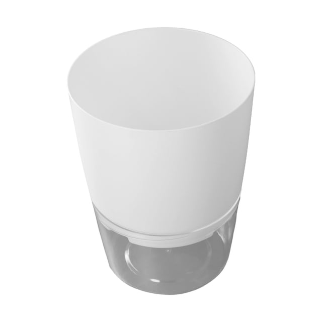 GLFILL Home Office Double Layer Self Watering Flower Pot With Rope Injection Port Plant Flowerpot Garden Modern Decorative Pot White
