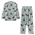 thumbnail image 7 of FOR U DESIGNS Flower Dachshund Pajama Sets for Women 2 Piece Button Down Long Sleeve Pants and V-neck Tops Size 2XL Button Up Night Shirts for Women Sleepwear Pj, 7 of 7