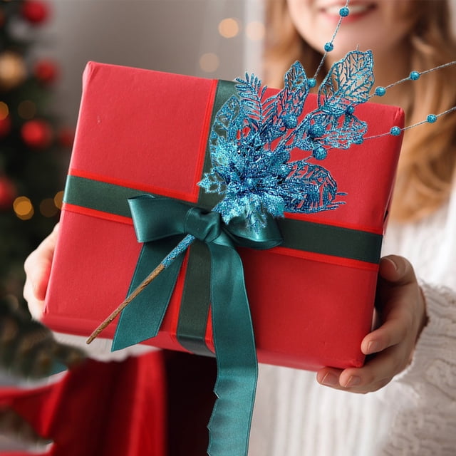 Adornos navideños, adornos navideños, regalos navideños, decoraciones navideñas, ramas de decoración en polvo, árbol de Navidad, enchufes, suministros para simular ramas, esquejes, arreglos florales n