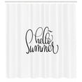 thumbnail image 3 of Ambesonne Hello Summer Shower Curtain, Vintage Swirly Style, 69"Wx75"L, Black White, 3 of 3