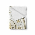 thumbnail image 2 of Zodiac Soft Flannel Fleece Throw Blanket, Circular Zodiac Chart Apparent Position of Sun and Moon in Centre Pattern Print, Cozy Plush for Indoor and Outdoor Use, 50" x 60", Yellow Beige, by Ambesonne, 2 of 6