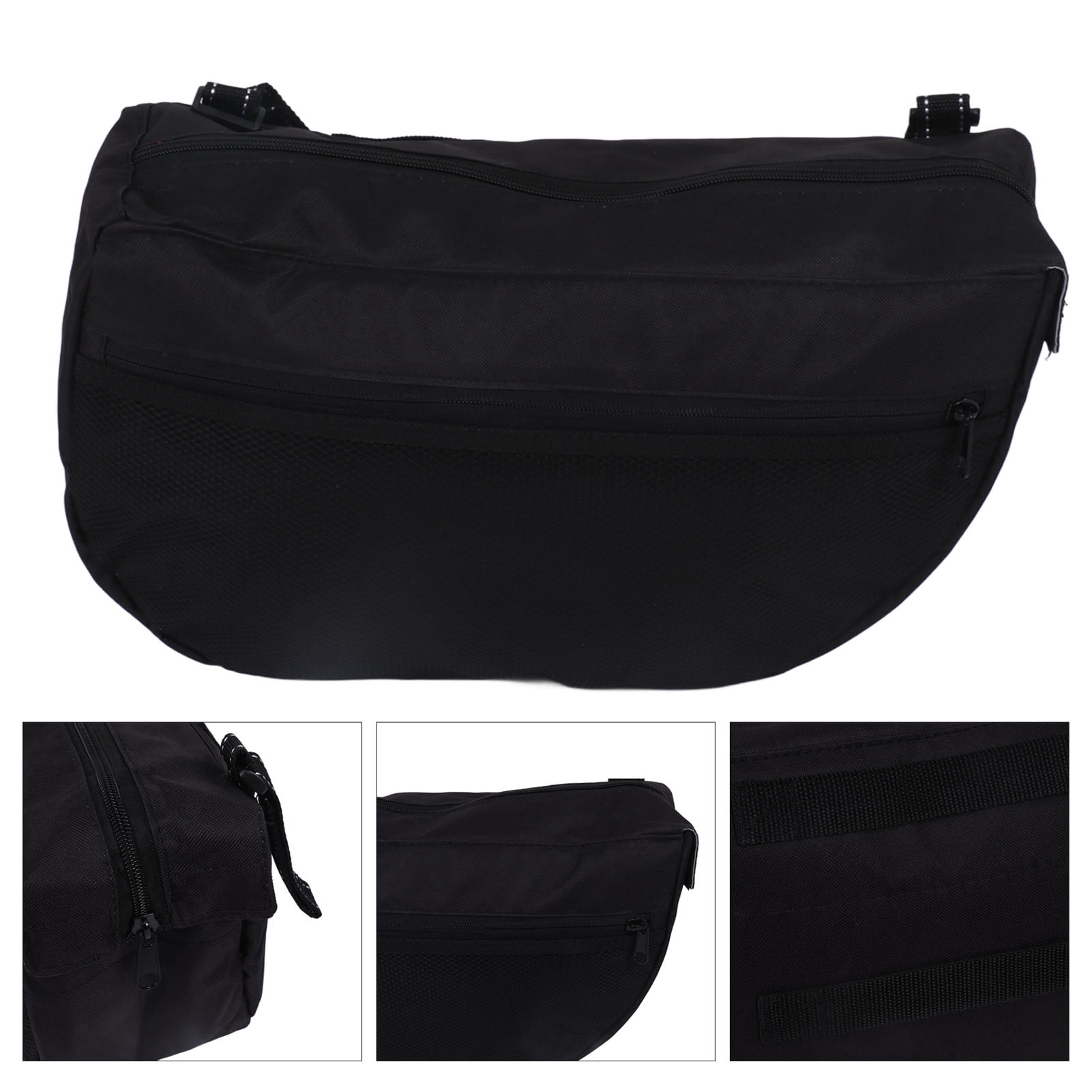 BOKYAN Universal Side Sling Stroller Saddle Bag, Waterproof Baby & Pet Stroller Organizer Accessory with Insulated Pocket, Compact Storage for Travel, 16.9 inches / 43 cm, Black
