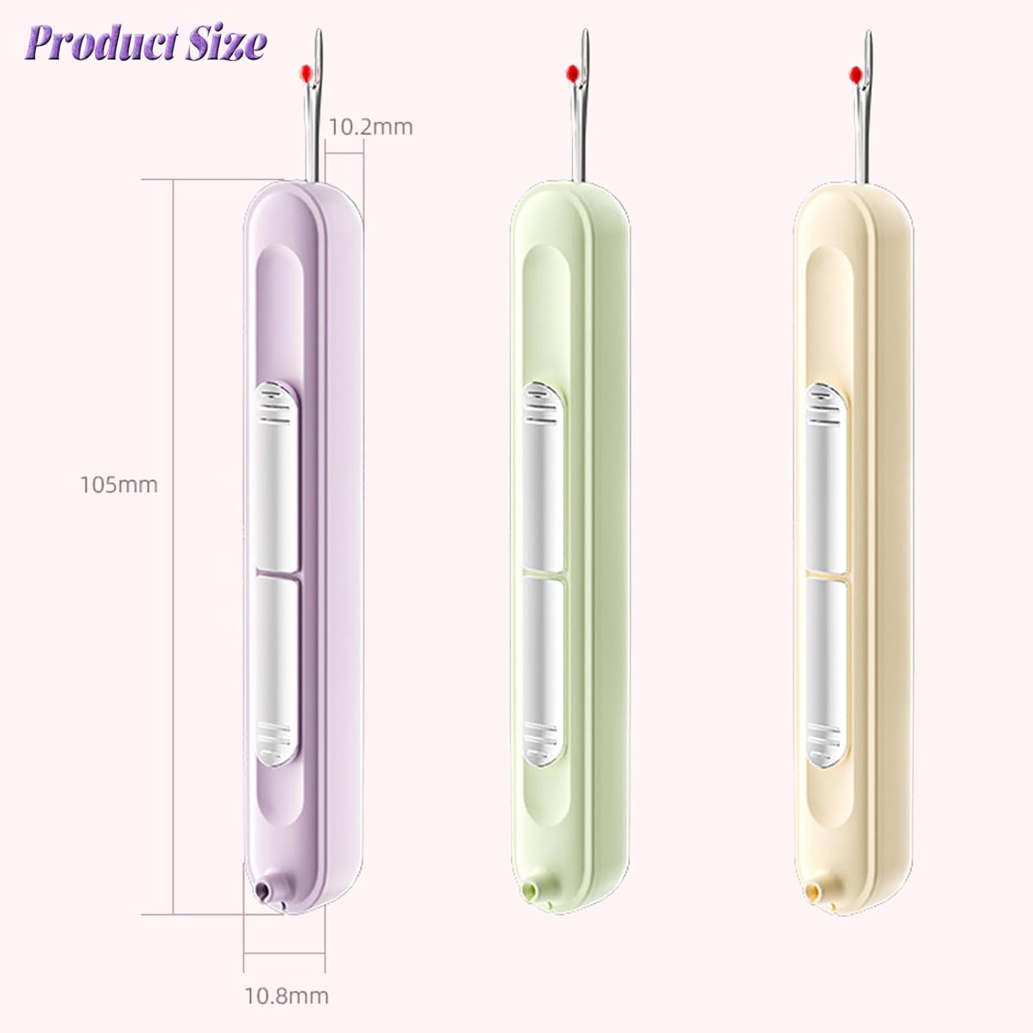 Needle Threaders, 3PCS 2 in 1 Needle Threader Seam Ripper for Hand Stitching, Upgraded Automatic Needle Threader with Stretchable Thread Insertion Needles, Sewing Supplies, Sewing Stitch Remover Tool