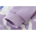 thumbnail image 3 of POPTEM Toddler Girls Sweatshirts Unicorn Print Cotton Pullover Long Sleeve Casual Outdoor Tops Purple 5t, 3 of 5
