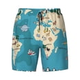 thumbnail image 4 of Lsque Mens Swim Trunks World Map With Animal Pattern - Bathing Suit Compression Liner - Beach Swim Shorts Swimwear - (S-3XL) - Stretch Quick Dry -X-Large, 4 of 9