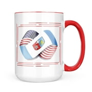 Neonblond Infinity Flags USA and Carpathian foreland (Podkarpackie) region Poland Mug gift for Coffee Tea lovers