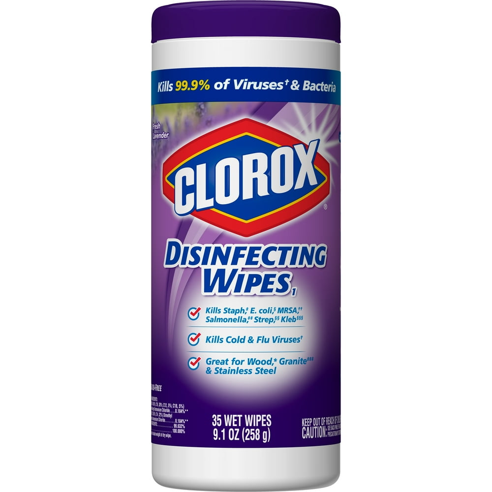 Clorox Disinfecting Wipes, Bleach Free Cleaning Wipes Fresh Lavender