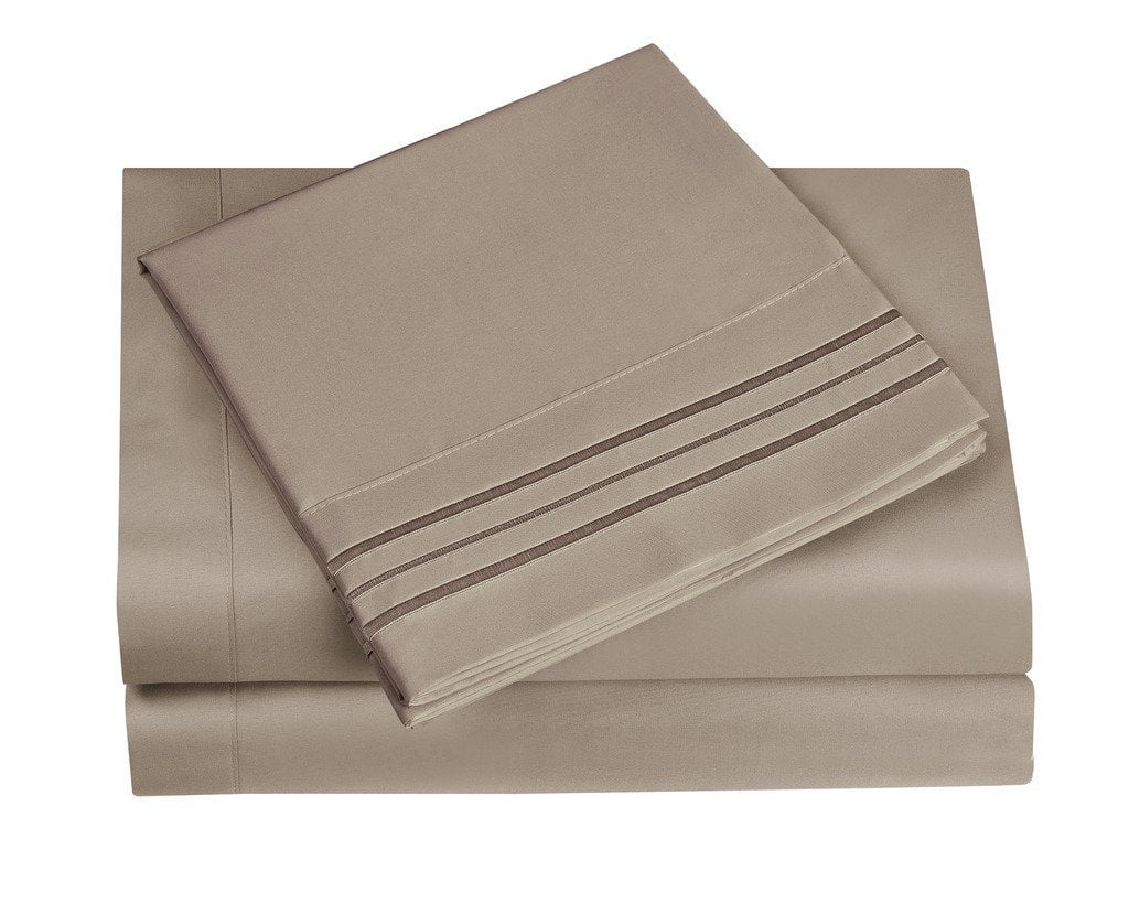 Hotel Luxury Bed Sheet & Pillowcase Set 1800 Series Egyptian Quality