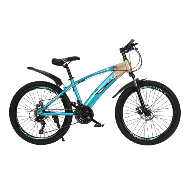 Bicicleta De Montaña 21 Vel. Suspension Frenos De Disco R-24 Color Azul Con Gris Tamaño Del Cuadro 24
