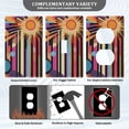 thumbnail image 3 of Yayeee Toggle Light Switch Wall Plate 1-Gang 4.5"x2.7" Home Decorative Outlet Cover, Futuristic Sun, 3 of 7