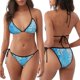 thumbnail image 3 of Fotbe Hanging Orchids Floral Blue Traje de Baño para Mujer de Dos Piezas – Bikini Sexy de Tirantes Tipo Halter con Diseño Triangular, 3 of 6