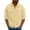 Beige, variant on DAFPZW Mens Casual Waffleknit Shirt 3/4 Sleeve Button Down Collared Summer Shirts Loose Fit Hawaiian Beach Shirts with Pockets