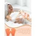 thumbnail image 3 of Deago 2 Pairs Exfoliating Shower Bath Gloves for Shower,Spa,Massage and Body Scrubs,Dead Skin Cell Remover Solft and Women Men (Orange), 3 of 10