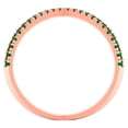 thumbnail image 4 of 0.245 ct Round Cut Simulated Emerald Statement 14K Rose Gold Womens Engagement Ring, 4 of 5