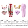 thumbnail image 7 of IBTOM CASTLE Women's 3 Pieces Swimsuit Floral Printed Bikini Set Bathing Suit with Cover up Beach Skirt Sarong Beachwear S Dark Red, 7 of 7