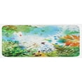 thumbnail image 1 of Dragonfly Kitchen Mat, Ferns Petals Flourishing Nature Fantasy Complex Mixed Digital Watercolors Image, Plush Decorative Kitchen Mat with Non Slip Backing, 47" X 19", Multicolor, by Ambesonne, 1 of 1