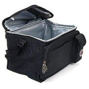 Transworld Durable Deluxe Insulated Lunch Cooler Bag (Black, 9Inch)