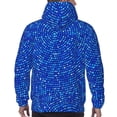 thumbnail image 7 of Kdxio Blue Circles Mosaic Print Mens Casual Hooded Collar Drawstring Hoodies Pullover Sweatshirts Casual Long Sleeve Shirts-Medium, 7 of 7