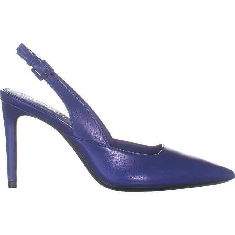 Womens Calvin Klein Rielle Pointed Toe Slingback Pumps Royal Blue 7 US 37 EU Walmart