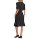 thumbnail image 3 of INSPIRAR CHIC Vestido Midi Bodycon de Sirena para Mujeres con Escote Corazón, Manga Corta, dobladillo de Cola de Pez, Vestido de Cóctel para Invitados de Boda Negro XS, 3 of 6