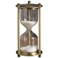 thumbnail image 4 of Reloj de arena retro vacío Reloj de arena con marco, hecho de + vidrio Bronce, 4 of 8