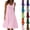 Pink, variant on POIUYTR Women Summer Tank Dress Casual Scoop Neck High Waist Sleeveless Dresses Beach Knee Length Sundress