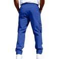 thumbnail image 4 of Domzle Men's Relaxed Fit Cargo Pants Straight Leg Casual Work Sweatpants with Pockets for Hiking Fishing Construction Royal Blue 3XL, 4 of 5