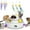 White, variant on 4 in 1 Interactive Cat Toys for Indoor Cats,Cat Laser Toys with 360°Rotation, Interactive Exercise Play Kitten Toy,Automatic Cat Wand Toys,Track Balls,Indoor Exercise Cat Kicker with USB Rechargeable