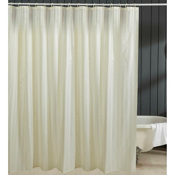 Hilton Water Repellent Polyester Shower Curtain White
