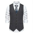 thumbnail image 2 of Mens Vests Casua Qiggri Men's Casual Business Vests Lightweight Waistcoat Slim Fit Suit Vest Work Vest For Men, 2 of 8