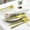 Gold, variant on 5 Pcs Stainless Steel Cutlery Set Round Handle Knife Fork Spoon for Hotel Home Dining, 1 Count