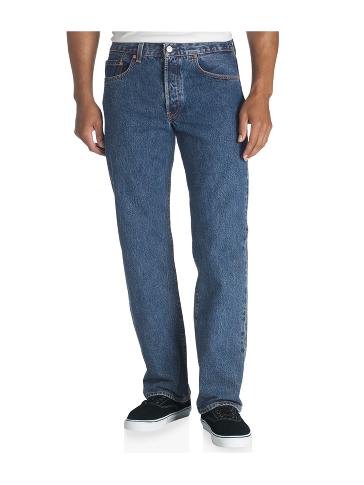 Levi's Mens Classic 501 Denim Straight Leg Jeans darkstonewash 36x30 ...