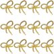thumbnail image 1 of 48 Piezas Anillo de Servilleta de Oro Simple Mariposa Pajarita Servilleta Hebilla Hotel Restaurante, 1 of 10