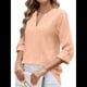 thumbnail image 4 of Blusa Informal con Cuello en V para Mujer, con Ojales, Bordada y Hueca, Ideal para Playa y Vestir. Color Naranja L, 4 of 10