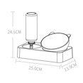 thumbnail image 3 of Bol pour Animaux 15° Ajustable en Forme de Chat Bol d'Alimentation pour Chat avec Bouteille d'Eau, 3 of 6