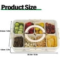 thumbnail image 3 of Contenedor para bocadillos, tabla de embutidos portátil para viajes con tapa, caja de almacenamiento de alimentos para refrigerador, organizador de bocadillos, contenedores de almacenamiento, 3 of 7