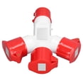 thumbnail image 4 of 3-Way Splitter Industrial Socket, Power Socket Waterproof IP44 Electrical Connector Socket 16A Outlet, 4 of 7