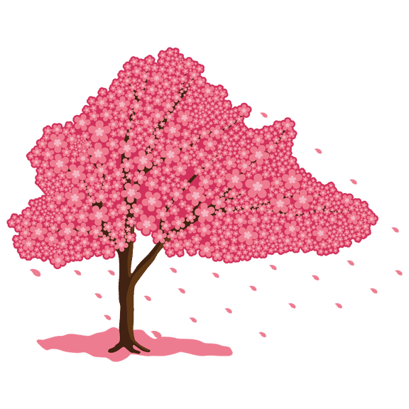 Multicolored Bedroom Living Room 16" x 20" Colorful Flowering Park Tree Decoration Sticker Falling Pink Blossom Petals Design Easy To Apply Adhesive Home Wall Decal