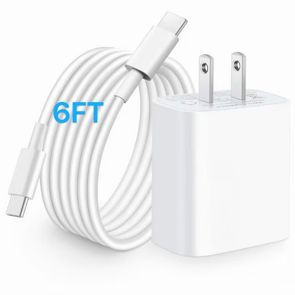 Câble USB-C De Charge Pour Google Pixel 5, 4a, 4XL, 3a, Etc. - Longueur 1,8 M - Blanc